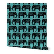 Elephant Parade Block Print -   by Andrea Lauren