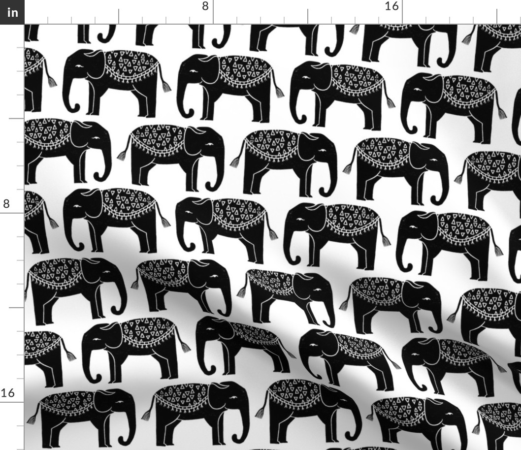 Elephant Parade Block Print - by Andrea Lauren