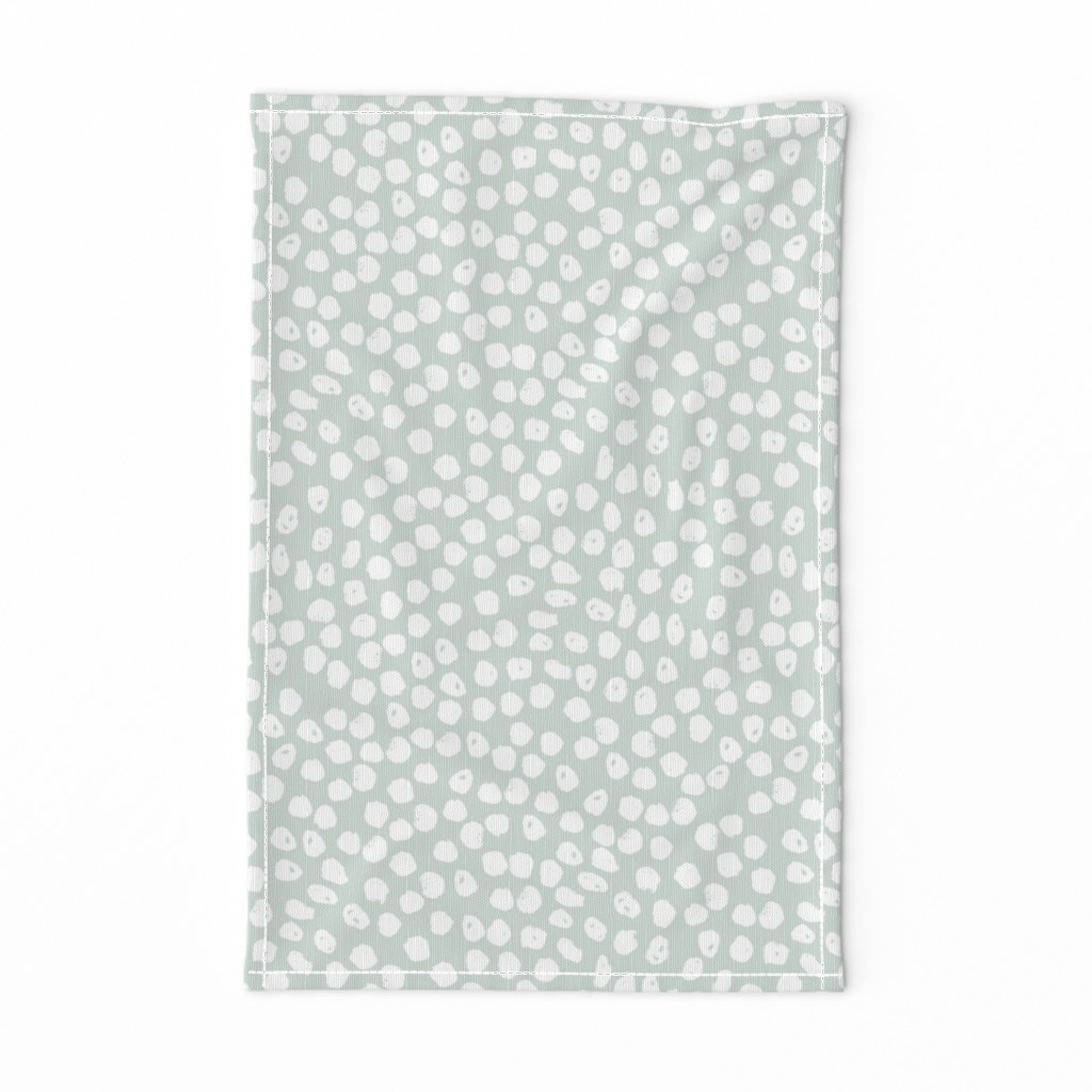 Inky Dots - Olive Green(Smaller version) by Andrea Lauren