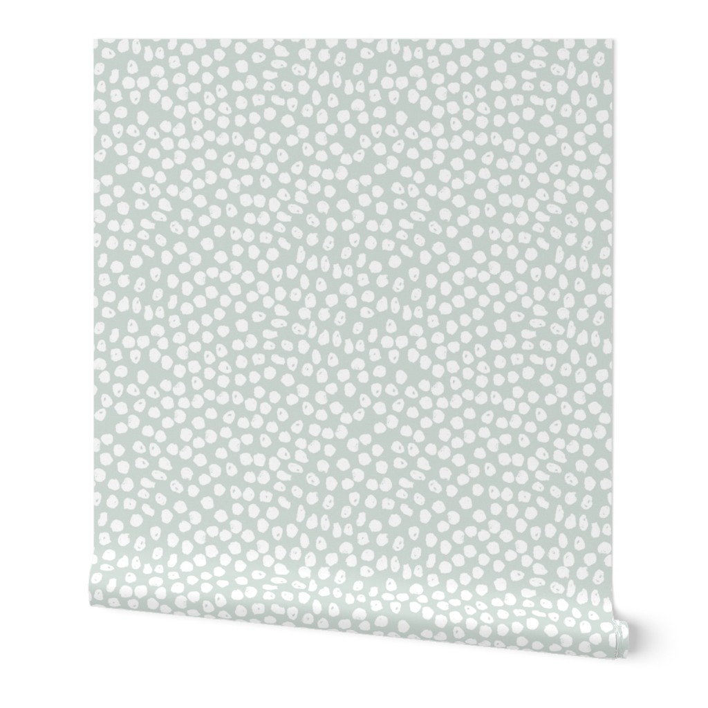 Inky Dots - Olive Green(Smaller version) by Andrea Lauren