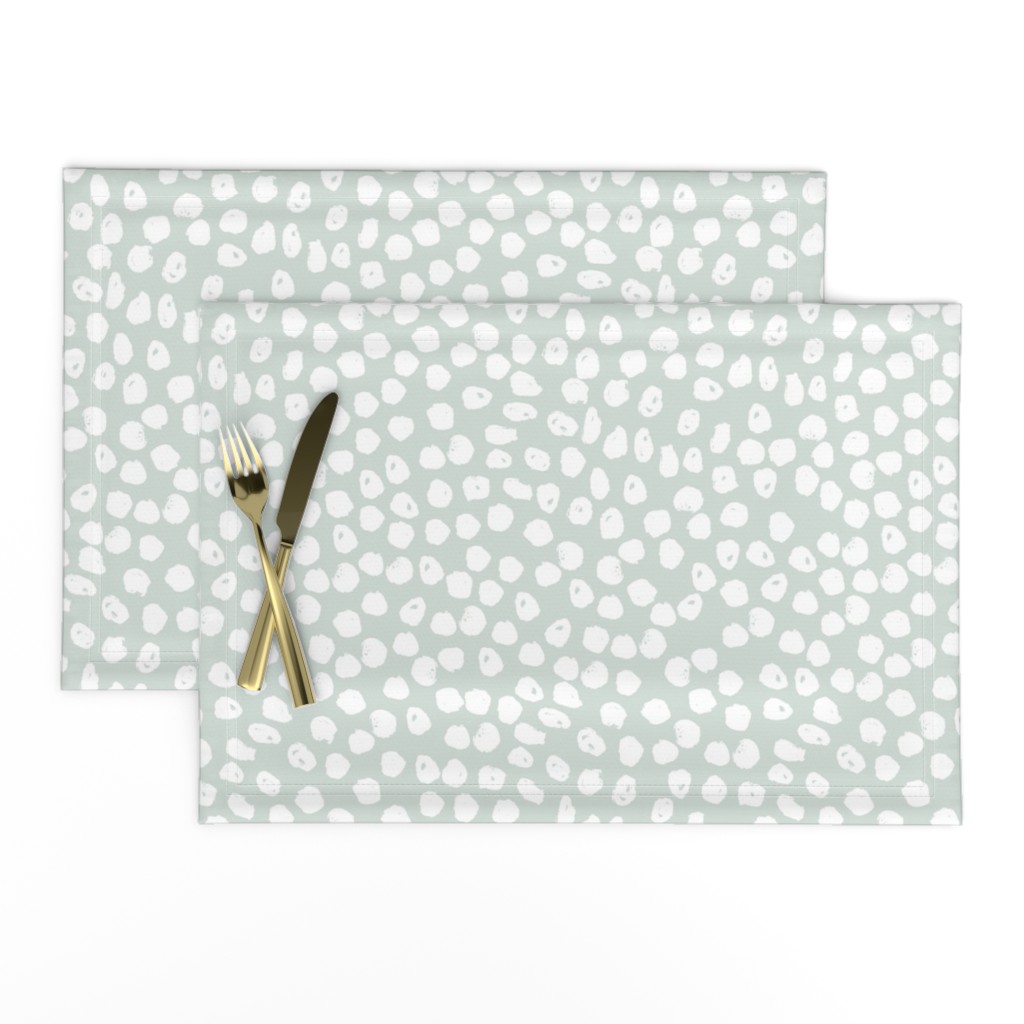 Inky Dots - Olive Green(Smaller version) by Andrea Lauren