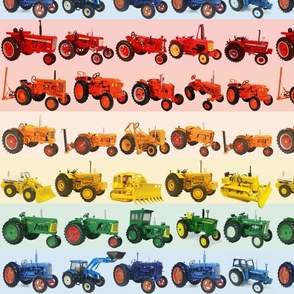 Rainbow Tractor Stripes