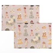 Paper Dolls! on Pink Brick Large