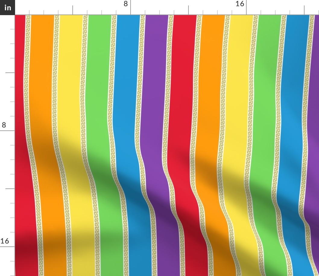 Grecian Rainbow (Dash) Medium Vertical stripes