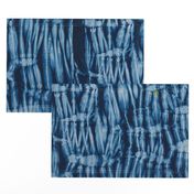 Shibori manipulated pleats indigo 1