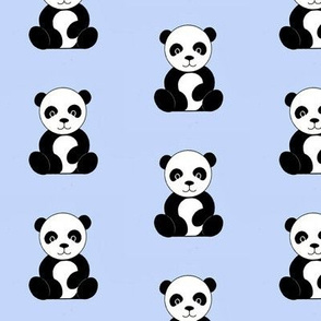 Blue Panda Fabric, Wallpaper and Home Decor | Spoonflower