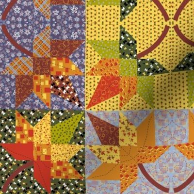 Maple Leaf Cheater Quilt 3