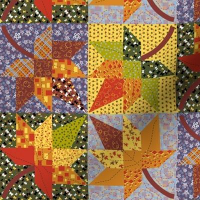 Maple Leaf Cheater Quilt 4