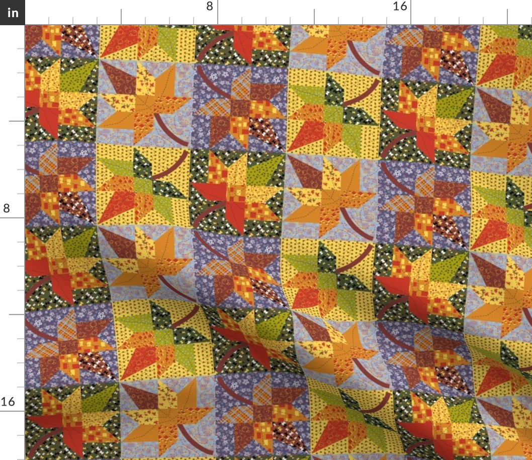 Maple Leaf Cheater Quilt 4