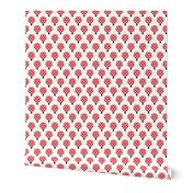 Retro apple tree red forest pattern