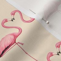 Flamingo in Peach and Pink