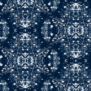 Ice Berry Brocade in Blue