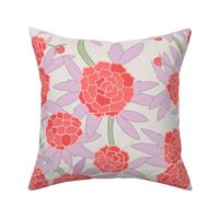 Paeonia in Coral and Lavender