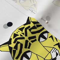 Rad Tiger Face - Canary Yellow by Andrea Lauren