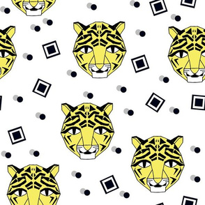 Rad Tiger Face - Canary Yellow by Andrea Lauren