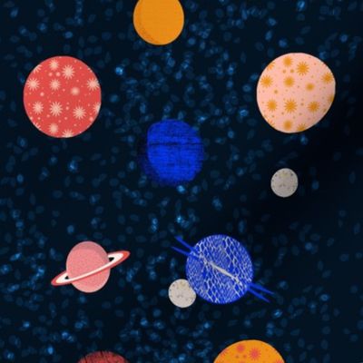 planets // solar system planets fabric 