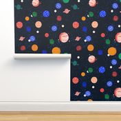 planets // solar system planets fabric 