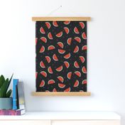 Watermelons - Black/Cardinal Red by Andrea Lauren