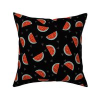 Watermelons - Black/Cardinal Red by Andrea Lauren