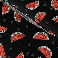 Watermelons - Black/Cardinal Red by Andrea Lauren