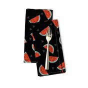 Watermelons - Black/Cardinal Red by Andrea Lauren