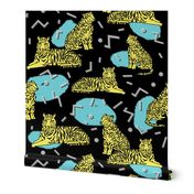 Rad Tiger Party - Canary Yellow/Black/Aqua by Andrea Lauren