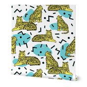 Rad Tiger Party - Canary Yellow/Aqua/Black by Andrea Lauren