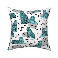 Rad Party Tiger - Slate Grey/Aqua by Andrea Lauren