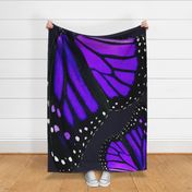 Giant Purple Monarch Butterfly Wings