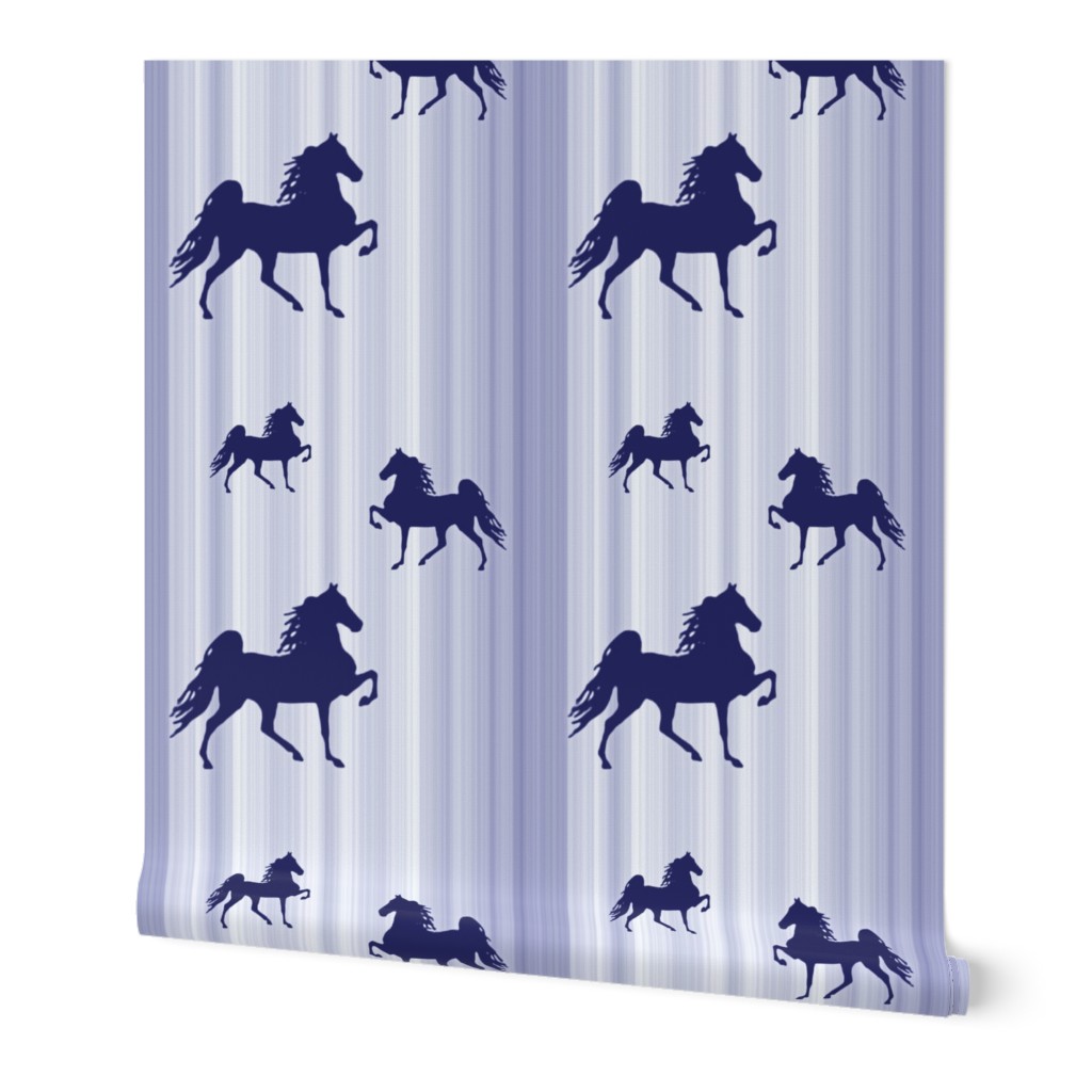 Horses-navy_stripe