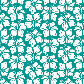 Hibiscus Surf - Teal