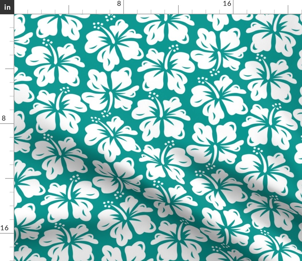 Hibiscus Surf - Teal