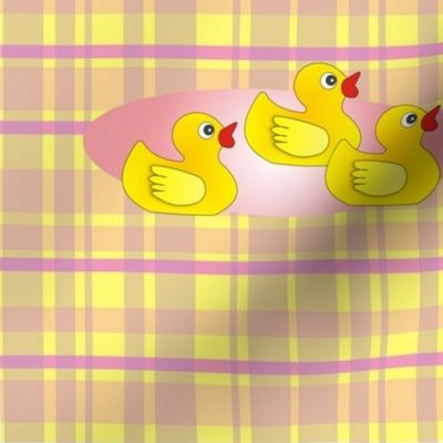 Rubber Duck Parade on Vivian Plaid