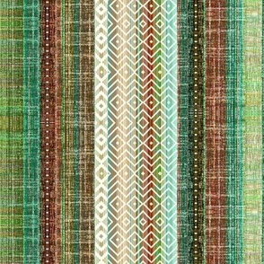 Vintage Stripe Forest Greens