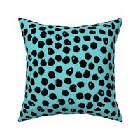 dot // dots aqua fabric dot fabric andrea lauren design inky dots and spots