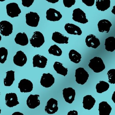 dot // dots aqua fabric dot fabric andrea lauren design inky dots and spots