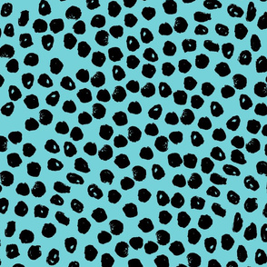 dot // dots aqua fabric dot fabric andrea lauren design inky dots and spots