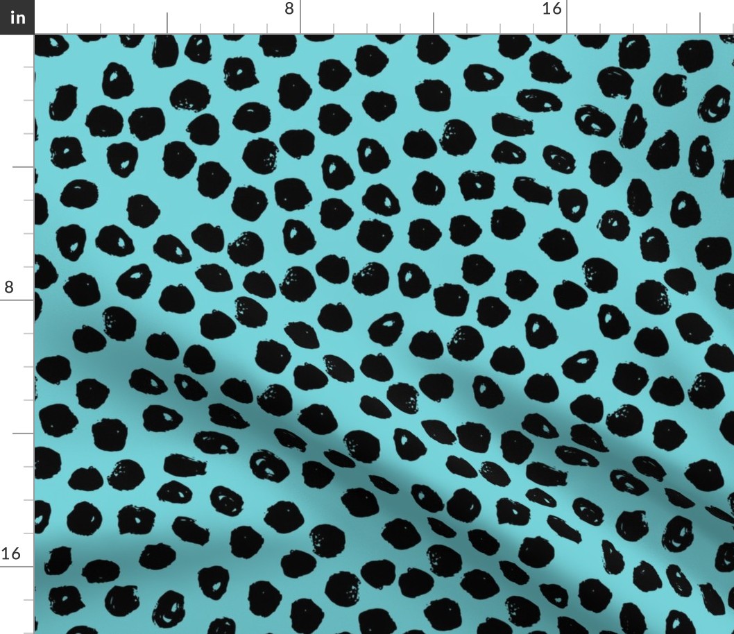 dot // dots aqua fabric dot fabric andrea lauren design inky dots and spots