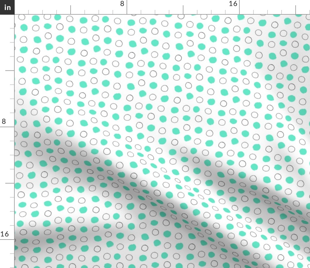 teal dots