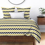 Gold and Black Chevron Stripes