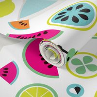 Cocktail summer fruit colorful illustration pattern