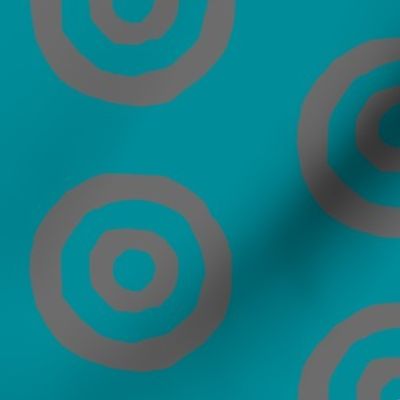 Target in Turquoise and Gray