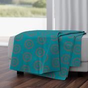 Target in Turquoise and Gray