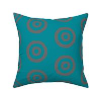 Target in Turquoise and Gray