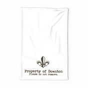 Downton Tea Towels Grey Browns