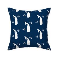 Whales and Anchors on Navy- rotated