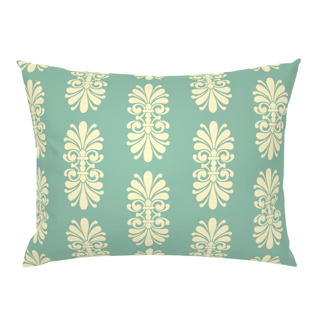 Summer Scroll on Caribbean Sea Green