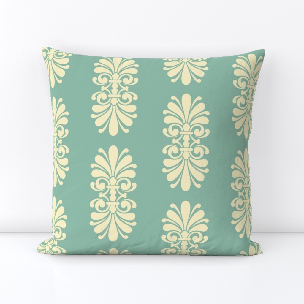 Summer Scroll on Caribbean Sea Green