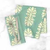 Summer Scroll on Caribbean Sea Green