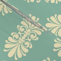 Summer Scroll on Caribbean Sea Green